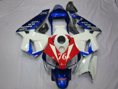 76 White and Red 2003-2004 CBR600RR Motorcycle Fairing