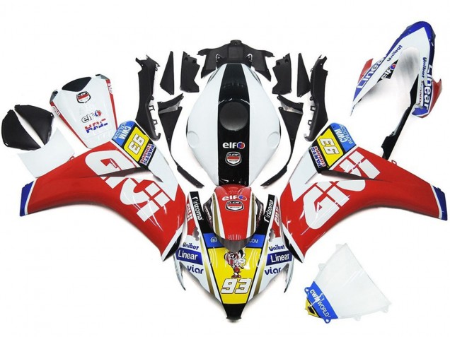 93 Number White and Red 2008-2011 CBR1000RR Motorcycle Fairing