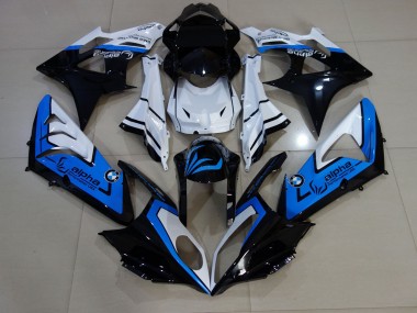 Alien Blue and White 2009-2014 S1000RR Motorcycle Fairing