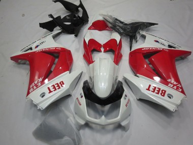 Beet Red and White 2008-2012 Ninja 250 Motorcycle Fairing