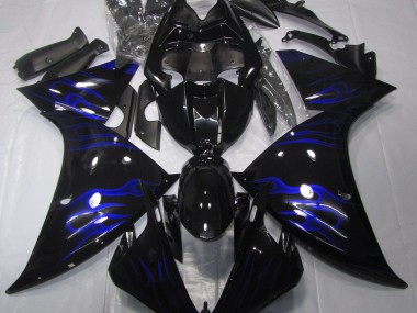 Black & Blue Flame 2009-2011 R1 Motorcycle Fairing