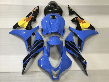 Blue & Orange Bull 2007-2008 CBR600RR Motorcycle Fairing