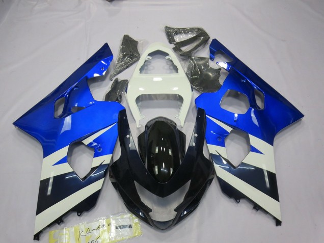 Blue White 2004-2005 GSXR 600-750 Motorcycle Fairing