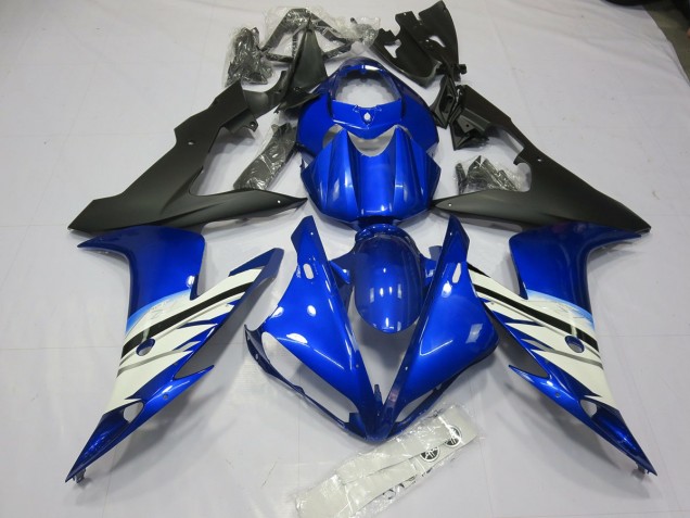 Blue and White 2004-2006 R1 Motorcycle Fairing