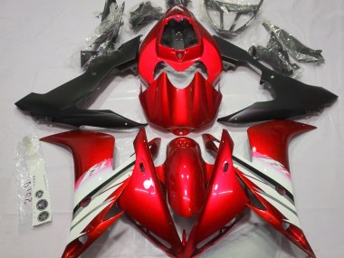 Bright Red & White 2004-2006 R1 Motorcycle Fairing