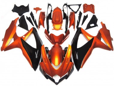 Bronze Orange and Black 2008-2010 GSXR 600-750 Motorcycle Fairing