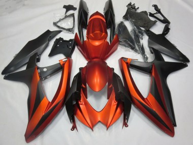 Burnt Matte Orange 2008-2010 GSXR 600-750 Motorcycle Fairing