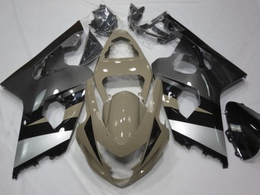 Desert Tan and Silver 2004-2005 GSXR 600-750 Motorcycle Fairing