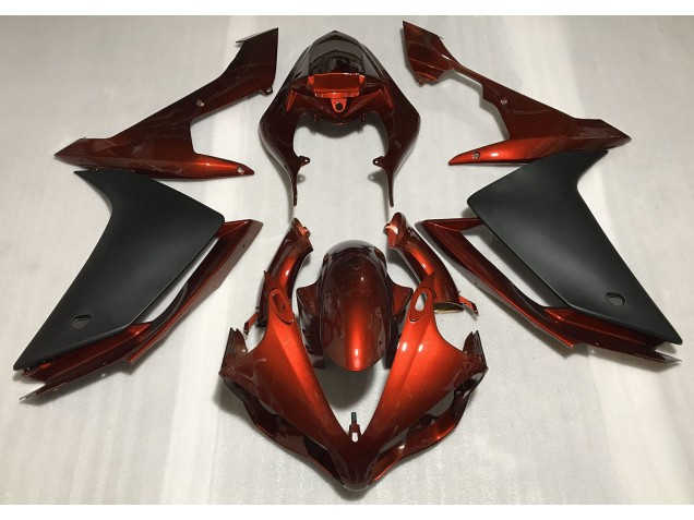 Gloss Dark Orange & Black 2007-2008 R1 Motorcycle Fairing