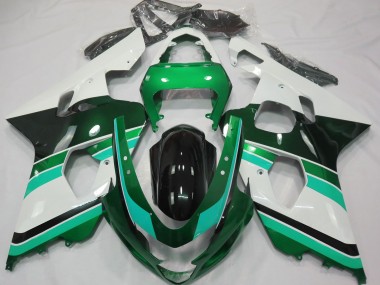 Gloss Green & Green 2004-2005 GSXR 600-750 Motorcycle Fairing