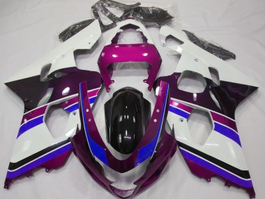 Gloss Pink and Blue 2004-2005 GSXR 600-750 Motorcycle Fairing