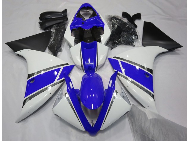 Gloss White and Blue 2009-2011 R1 Motorcycle Fairing