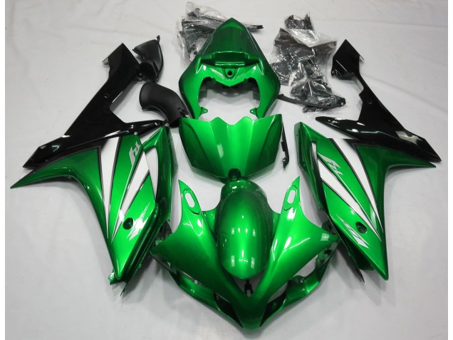 Green White and Black 2007-2008 R1 Motorcycle Fairing