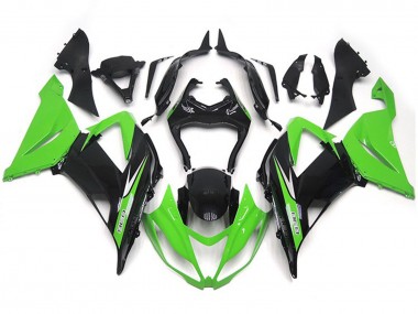 Green and Black Vibrant OEM Style 2013-2018 ZX6R Motorcycle Fairing