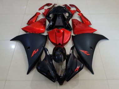 Matte Black and Fire Red 2012-2014 R1 Motorcycle Fairing