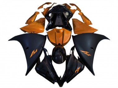 Matte Black and Orange 2012-2014 R1 Motorcycle Fairing