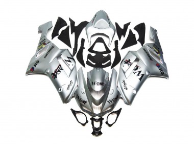 Silver West Gloss 2007-2008 ZX6R Motorcycle Fairing