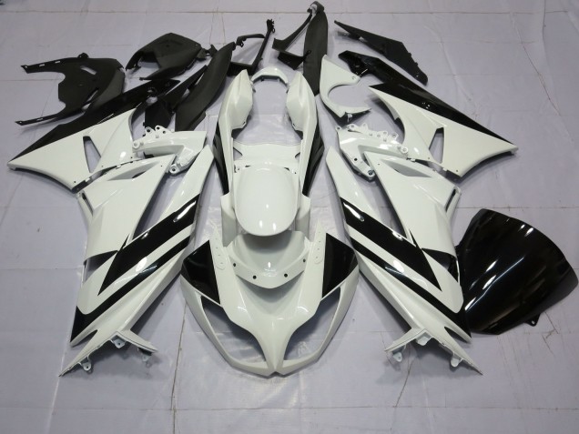 Special White Black 2009-2012 ZX6R Motorcycle Fairing