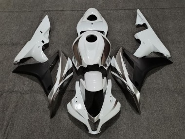 White Graphite and Black 2007-2008 CBR600RR Motorcycle Fairing