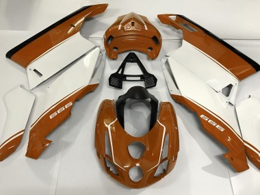 White Orange and Black 2003-2004 Ducati 749 999 Motorcycle Fairing