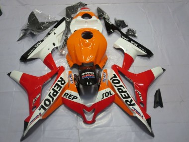 White Repsol 2007-2008 CBR600RR Motorcycle Fairing