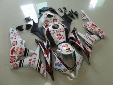 White and Red Nastro Azzurro 2007-2008 CBR600RR Motorcycle Fairing